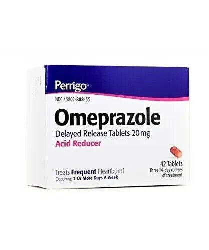 Padagis Omeprazole Delayed Release Tablets 20-mg 28ct/box, 2-Packs