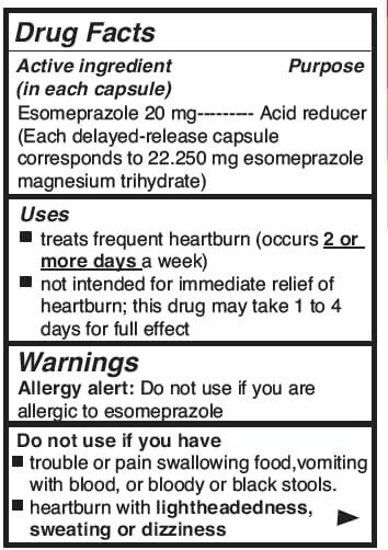 2 X RISING HEALTH Esomeprazole Magnesium 20 mg Nexium Generic 42cap (Total 84ct)