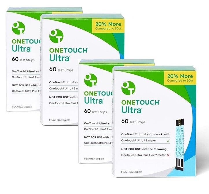 OneTouch Ultra test strips - 240 count Exp 02/2026 NEW IN BOX