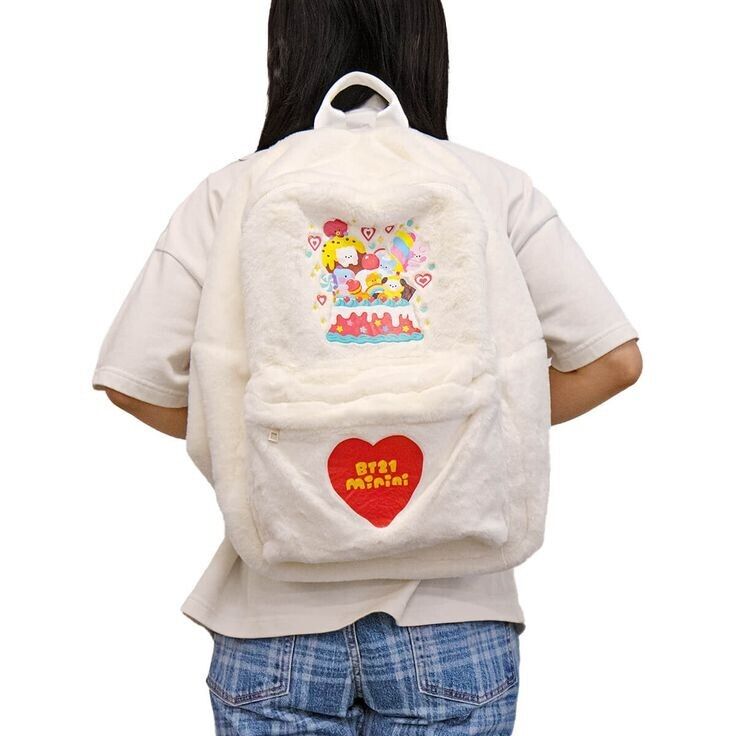 LINE FRIENDS BT21 MININI FUZZY BACKPACK NEW W TAG