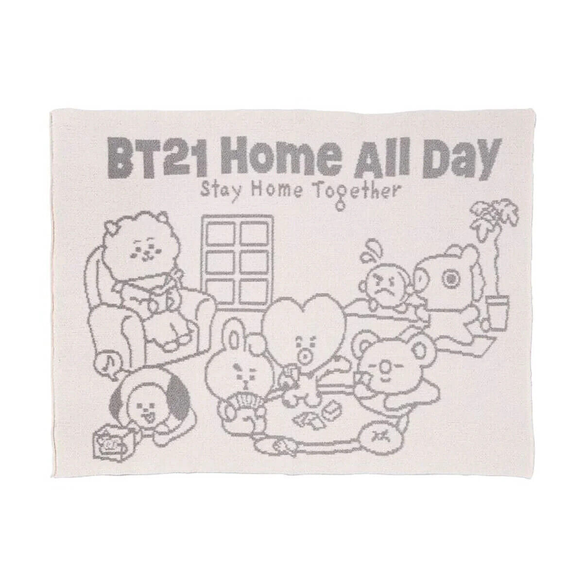 BT21 BTS Authentic Line Friends Home All Day MOCO Blanket NEW W TAG