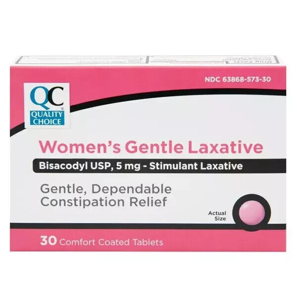 4X Quality Choice Bisacodyl 5mg Women's Gentle Laxative 30 Tablets