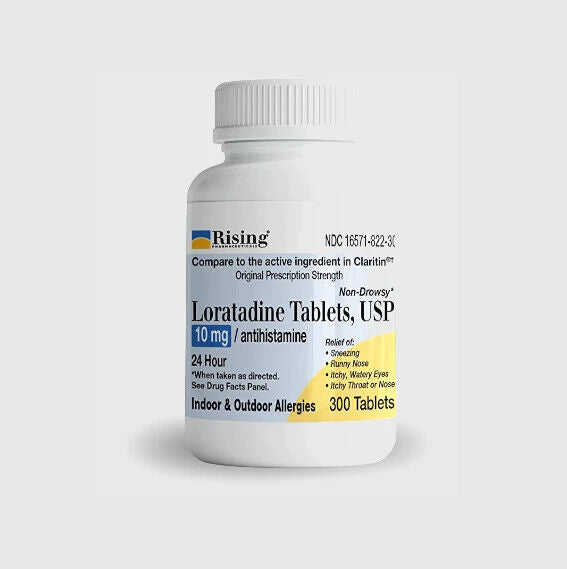 3 X Allergy Loratadine 10mg Antihistamine Non-Drowsy Tablets 300 Count