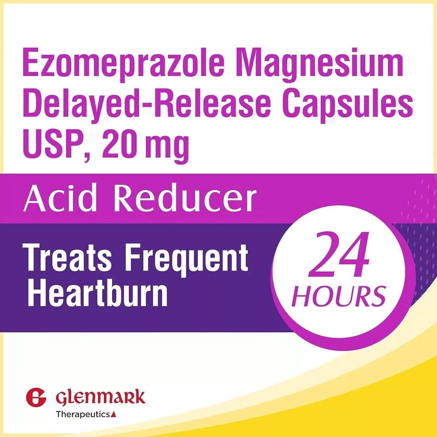 Glennmark Esomeprazole Magnesium 20 mg Nexium Generic (Total 900ct)