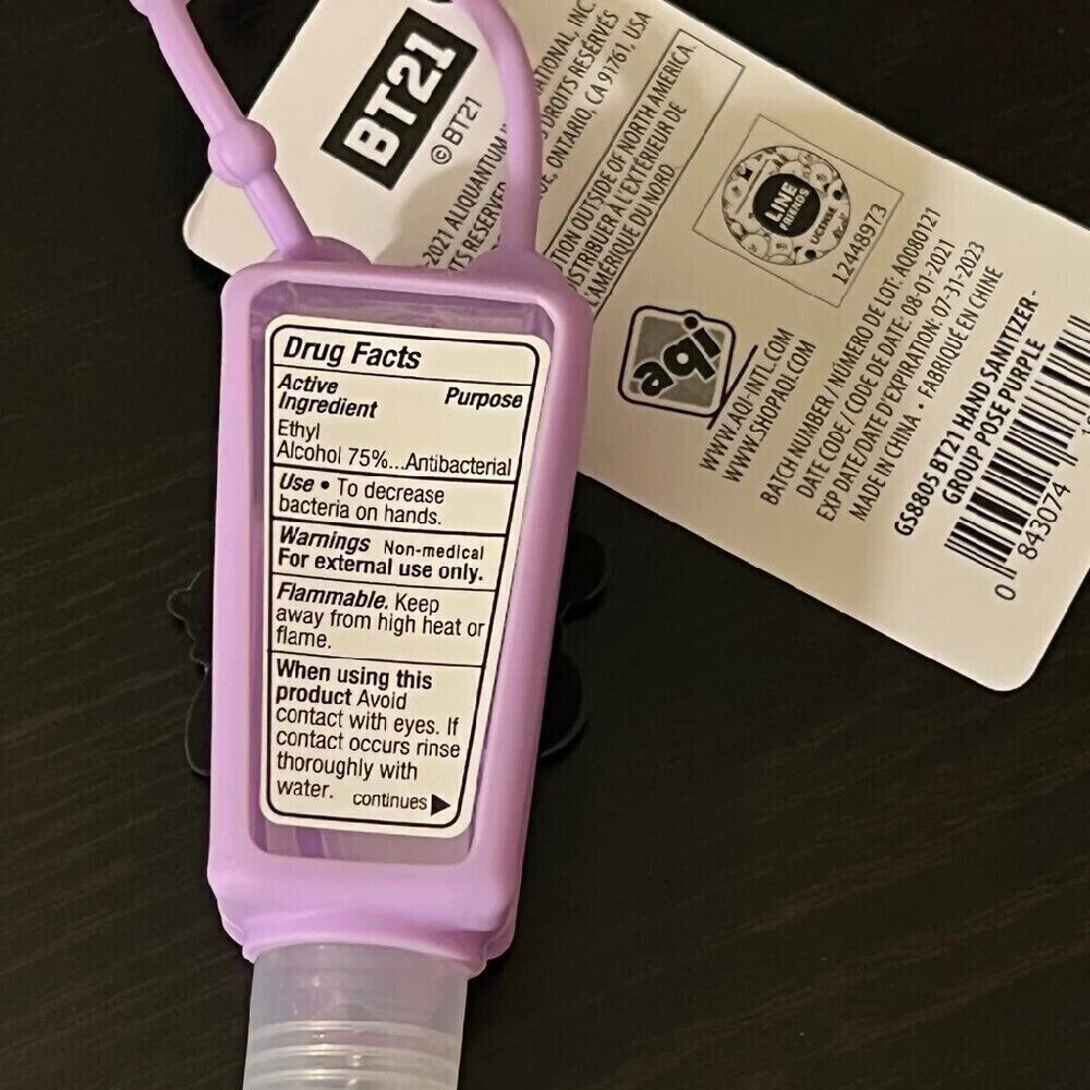 Lot of 4 **BTS BT21 KPOP Merchandise Hand Sanitizer Gel SET NEW W TAG
