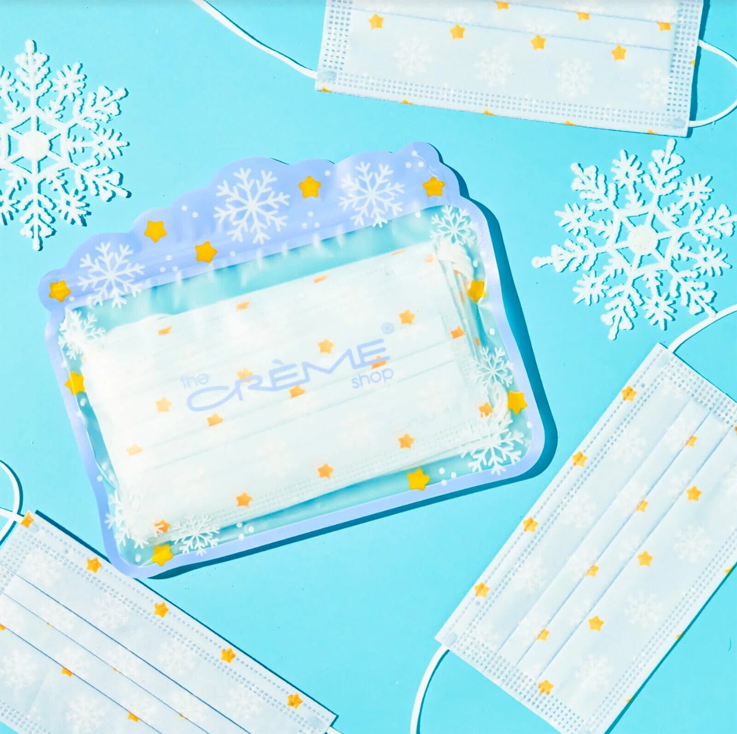 The Creme Shop 3-Ply Protective Face Mask - Snowfall (Disposable) - 10 ct NEW