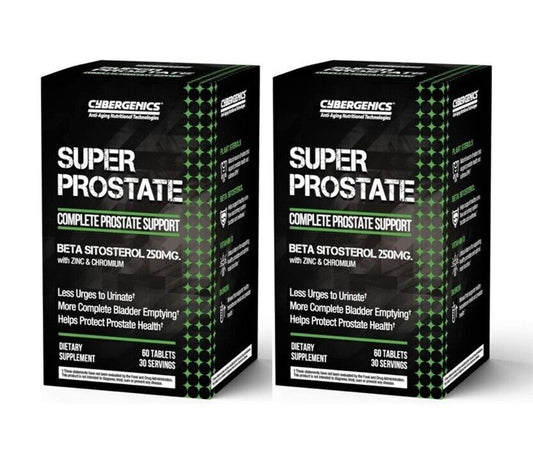 2 X SUPER PROSTATE By Cybergenics 60 Tablets each (Total 120) Exp 6/2026