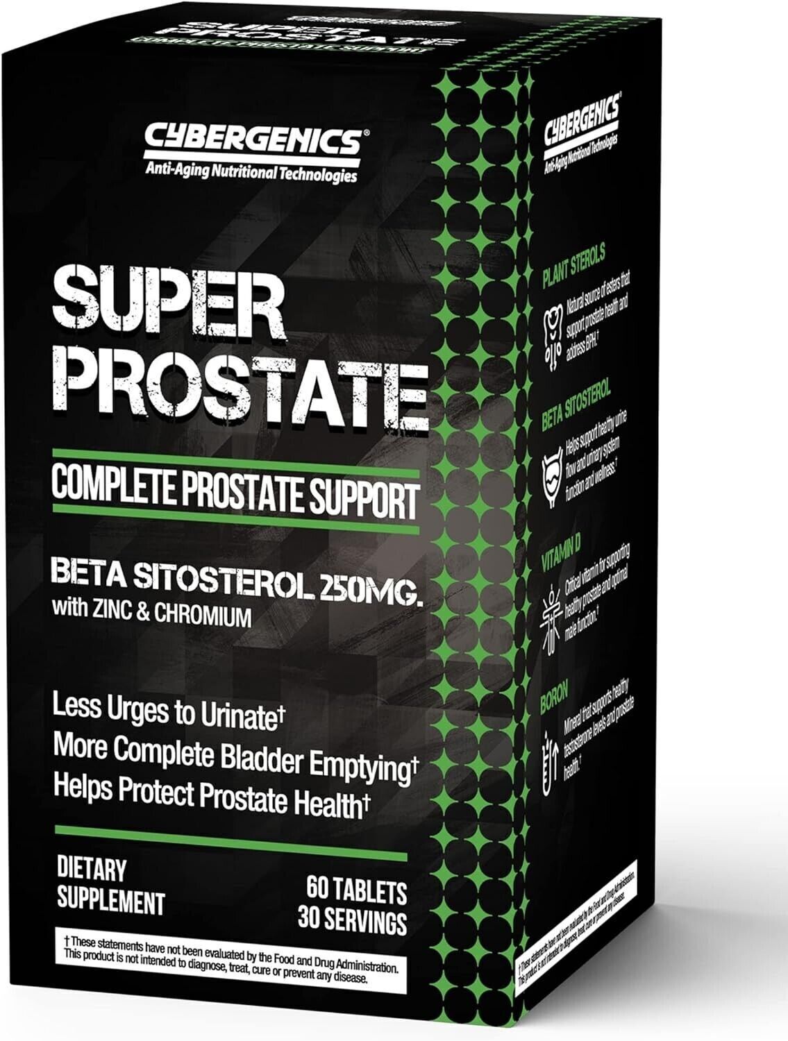 2 X SUPER PROSTATE By Cybergenics 60 Tablets each (Total 120) Exp 6/2026