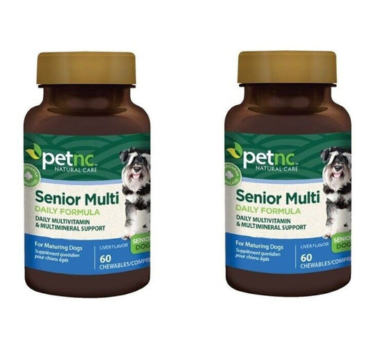 DOG SENIOR MULTIVITAMIN Daily Formula 60 Chewable tablet NEW