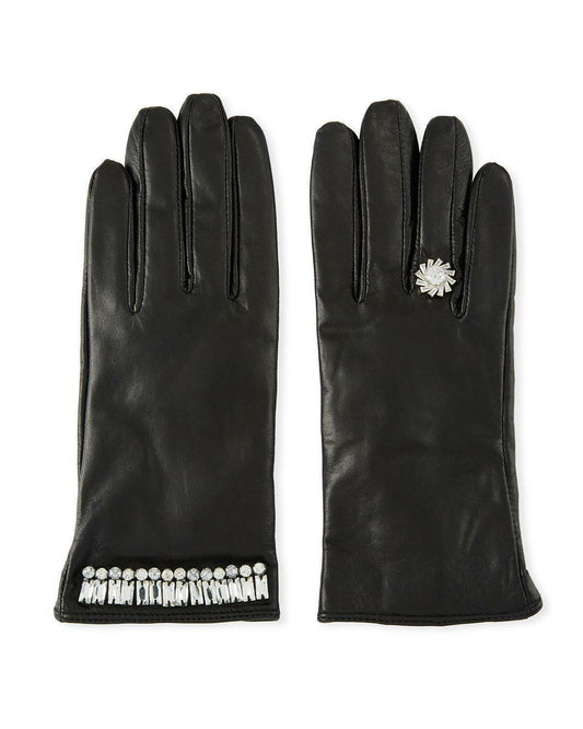 Karl Lagerfeld Bijoux Black Gloves in sheepskin leather Small NEW W TAG