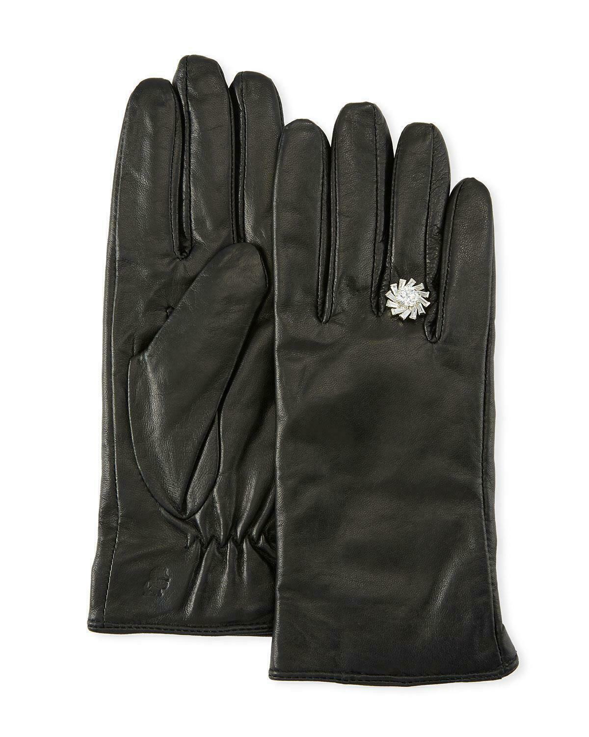 Karl Lagerfeld Bijoux Black Gloves in sheepskin leather Small NEW W TAG