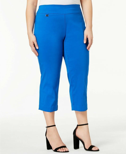 Alfani Plus Size Pull-On Capri Pants in Blue (Choose Size) NEW W TAG