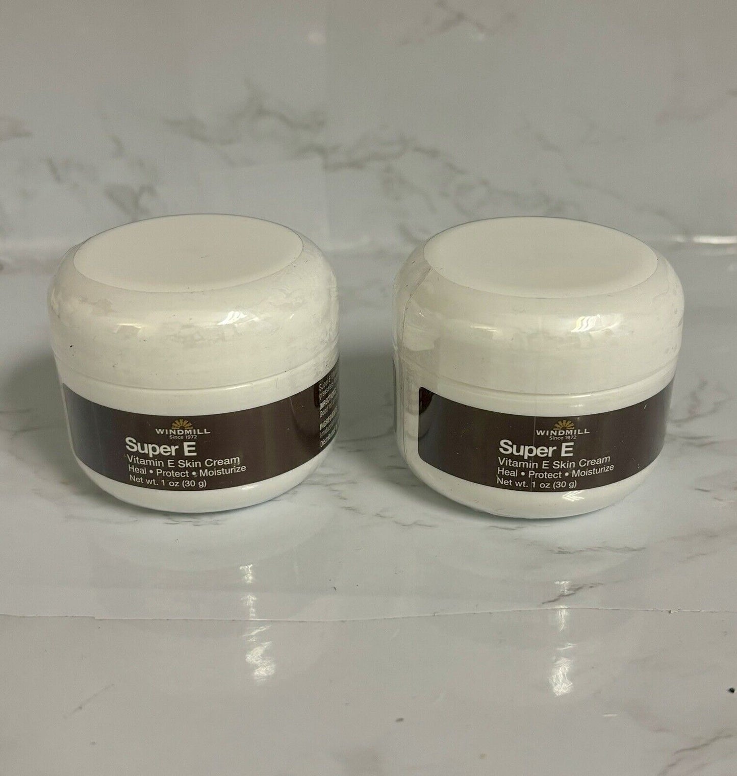 2 X Windmill Super E Moisturizing Vitamin E SkinCream Jar 1 oz /30g (Total 2 oz)