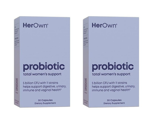 2 X Her Own Probiotic Light & Clean Supplement 30 Capsules (Total ) Exp 03/2027