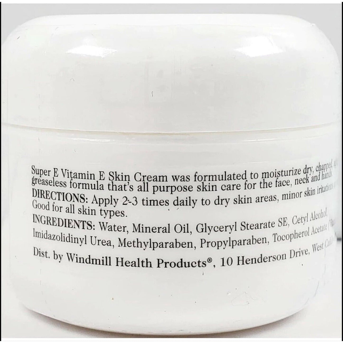 2 X Windmill Super E Moisturizing Vitamin E SkinCream Jar 1 oz /30g (Total 2 oz)
