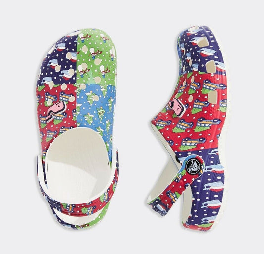 Vineyard Vines Limited-Edition Kids’ Crocs™ Holiday Patchwork Clogs Size 13 NWT