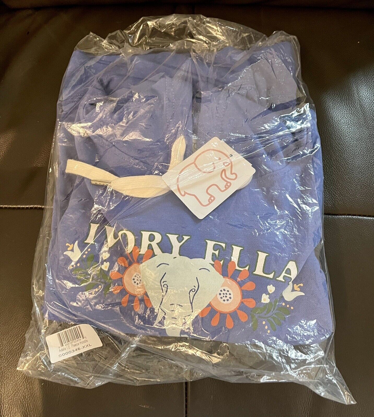 🐘 IVORY ELLA Adele Fleece Hoodie XXL Blue NEW W TAG