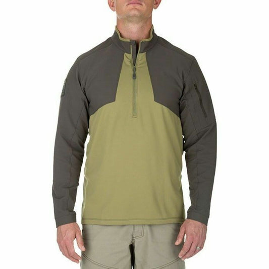 5.11 Men's Thunderbolt 1/2 Zip Underbrush Color Green Underbrush Large NEW W TAG