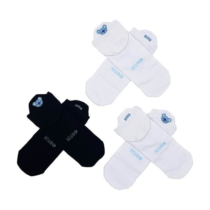 LINE FRIENDS BT21 KOYA Sneaker Socks 3-PACK NEW W TAG