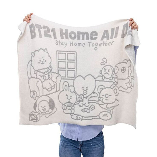 BT21 BTS Authentic Line Friends Home All Day MOCO Blanket NEW W TAG