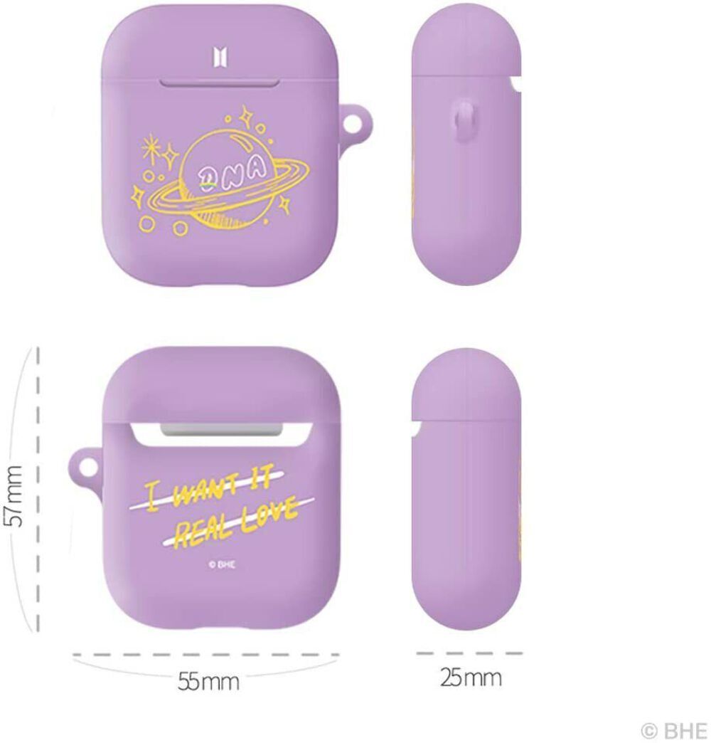 BTS DNA Purple Apple AirPods Case (1 & 2 Gen) Officially Licensed Product NIB