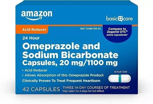 🔥 Omeprazole & Sodium Bicarbonate 20mg/1100mg (30ct) 3-pack 12/2027