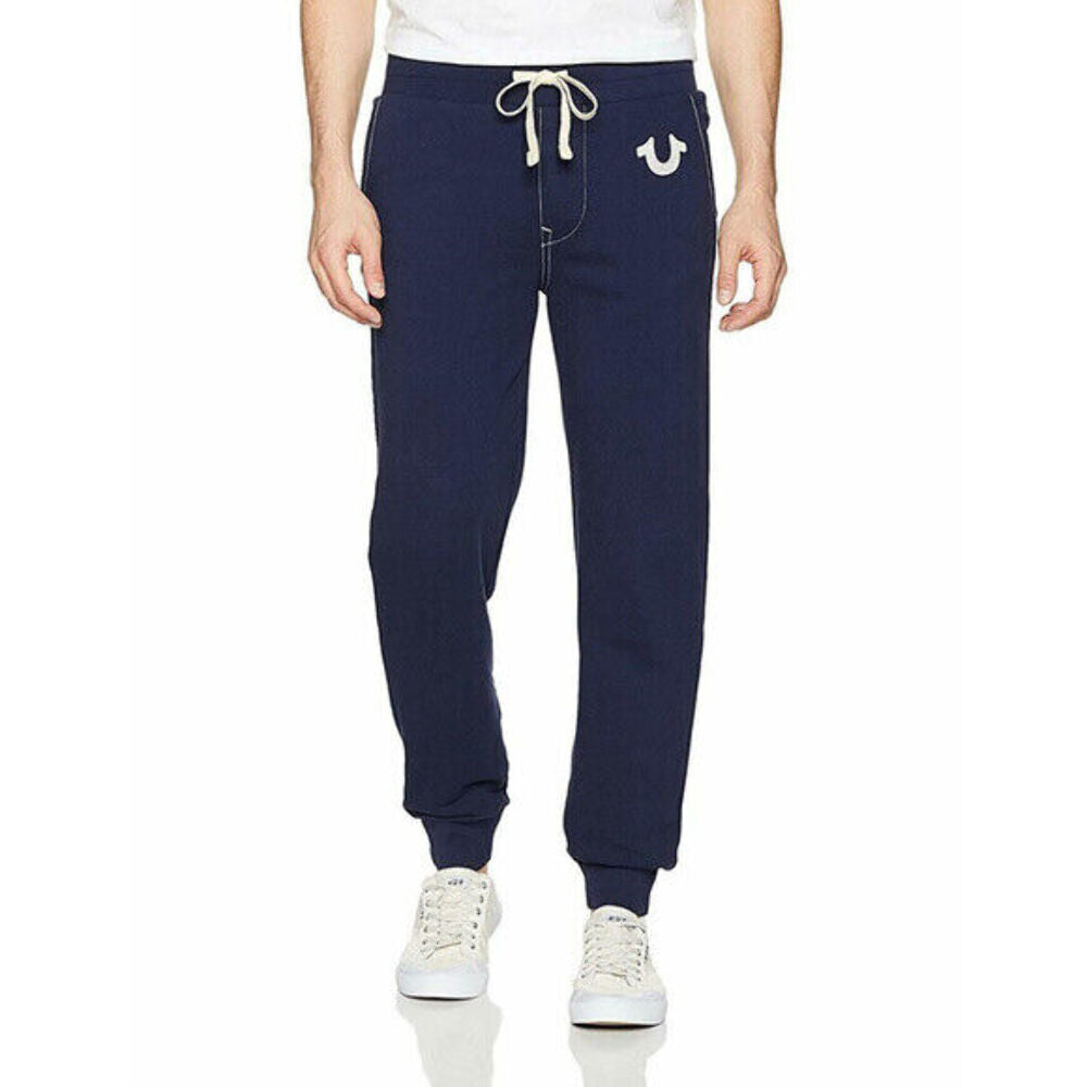 True Religion Men's Classic Jogger Sweatpants Small, Red/Blue NWT
