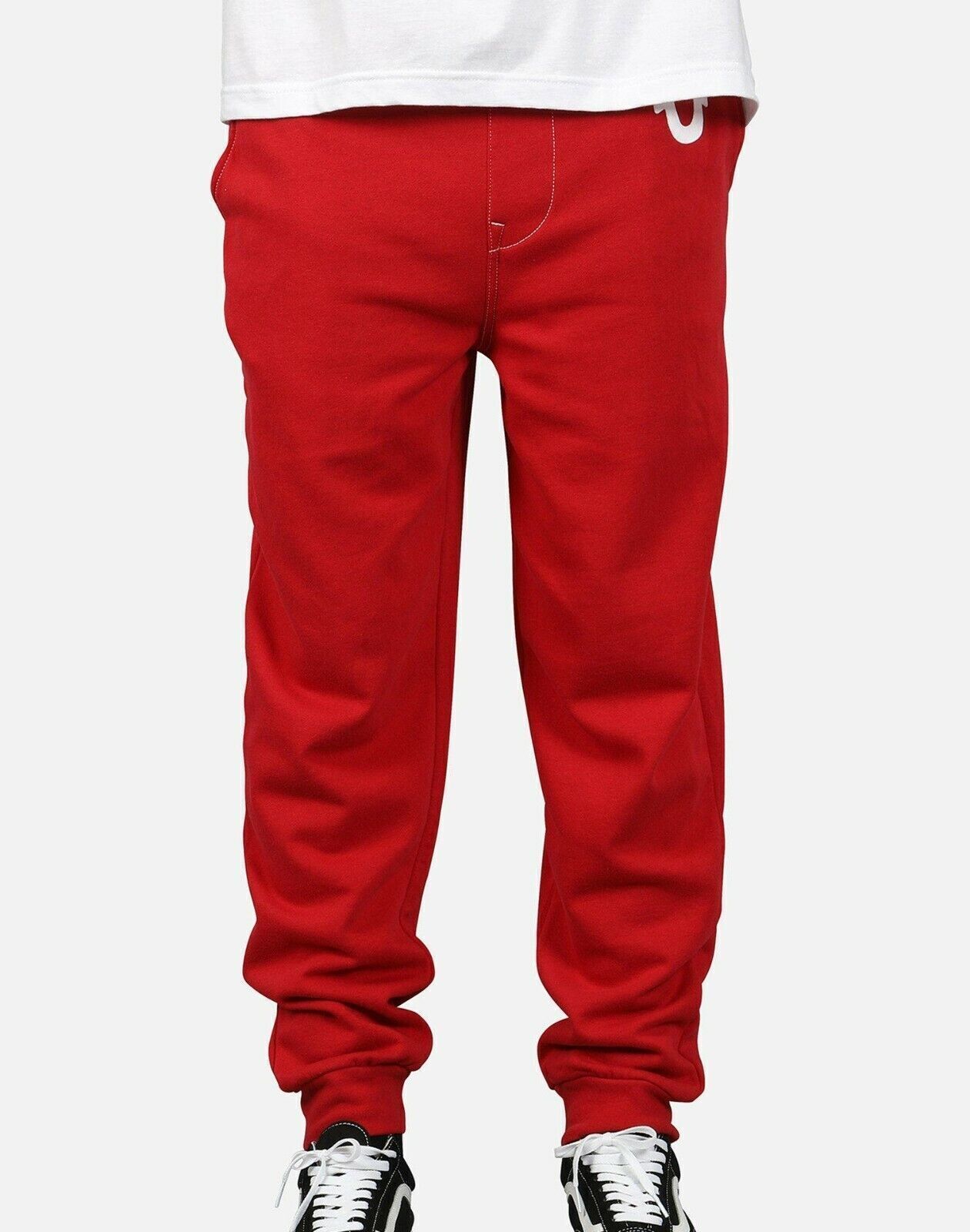 True Religion Men's Classic Jogger Sweatpants Small, Red/Blue NWT