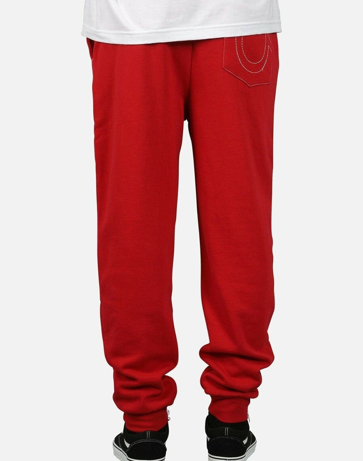 True Religion Men's Classic Jogger Sweatpants Small, Red/Blue NWT