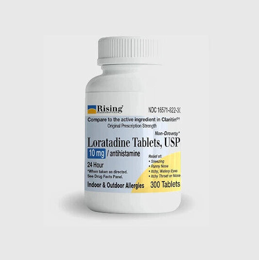 3 X Allergy Loratadine 10mg Antihistamine Non-Drowsy Tablets 300 Count