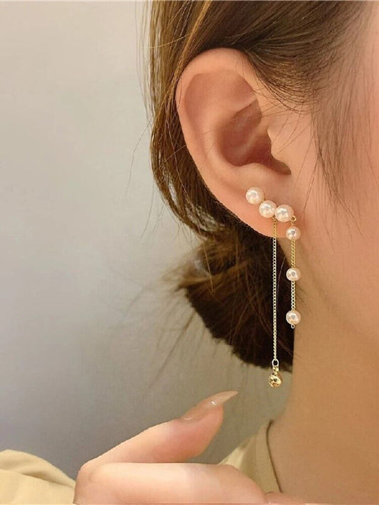 SHEIN Faux Pearl Decor Earrings NEW W TAG