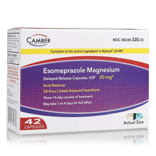 Camber Esomeprazole Magnesium 20 mg Nexium Generic (Total 360ct)