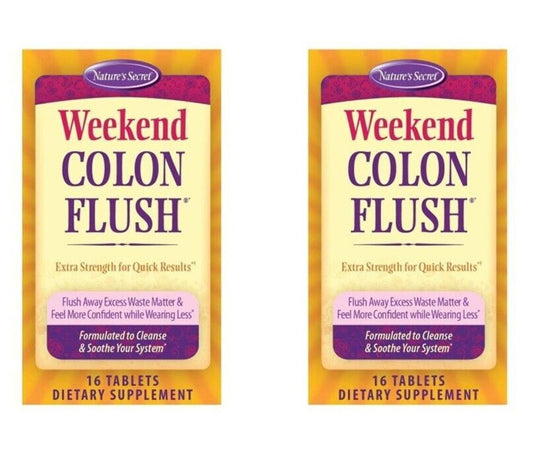 2 X Irwin Naturals Weekend Colon Flush Tablets 16 ct (Total 32) NEW IN BOX