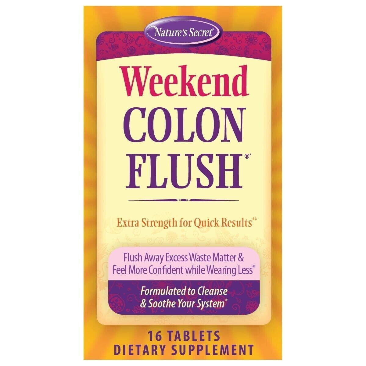 2 X Irwin Naturals Weekend Colon Flush Tablets 16 ct (Total 32) NEW IN BOX