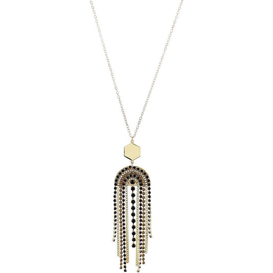 Panacea Pave Baubles Crystal Fringe Pendant Necklace NWT