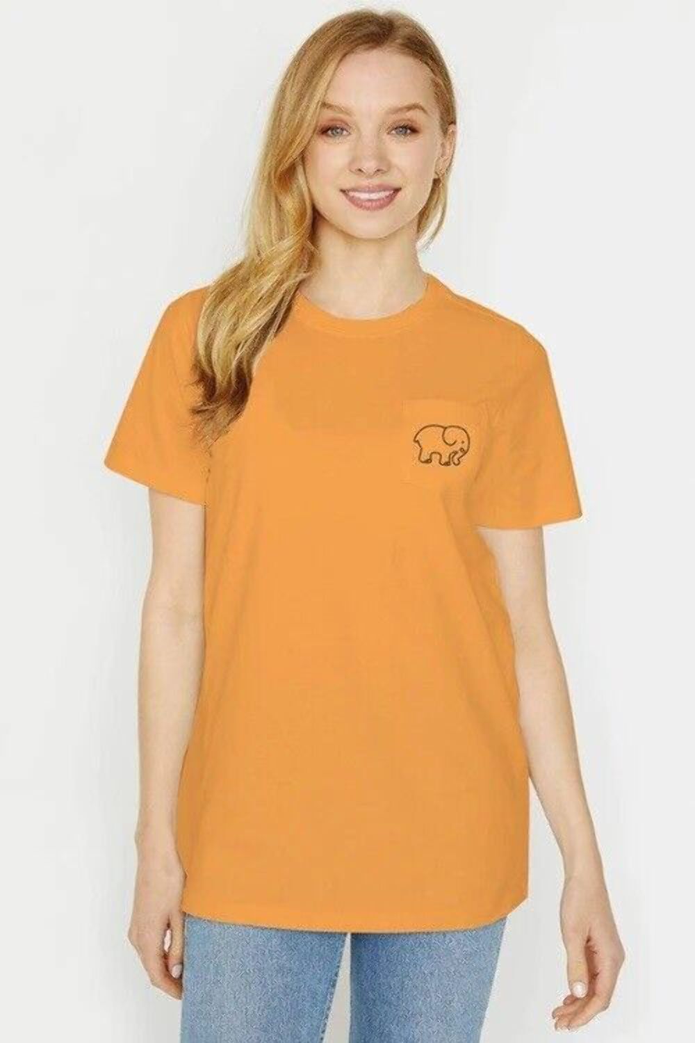 🐘 IVORY ELLA Ella Regular Fit Palms Tee Citrus Orange (XXL, 2XL) NEW W TAG