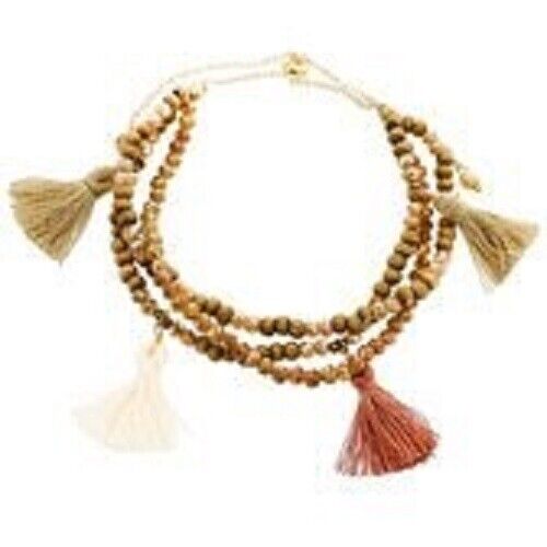 Panacea Crystal And Cotton Tassel Boho Bracelet NEW W TAG