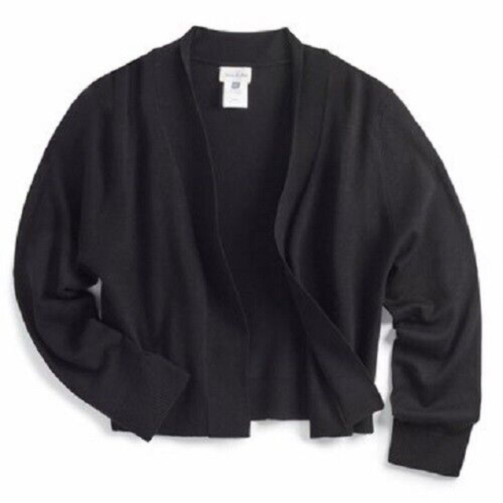 Yarn & Sea Women's Open Sweater Shrug (Plus Size) Black, Ivory (Size 1X) NWT