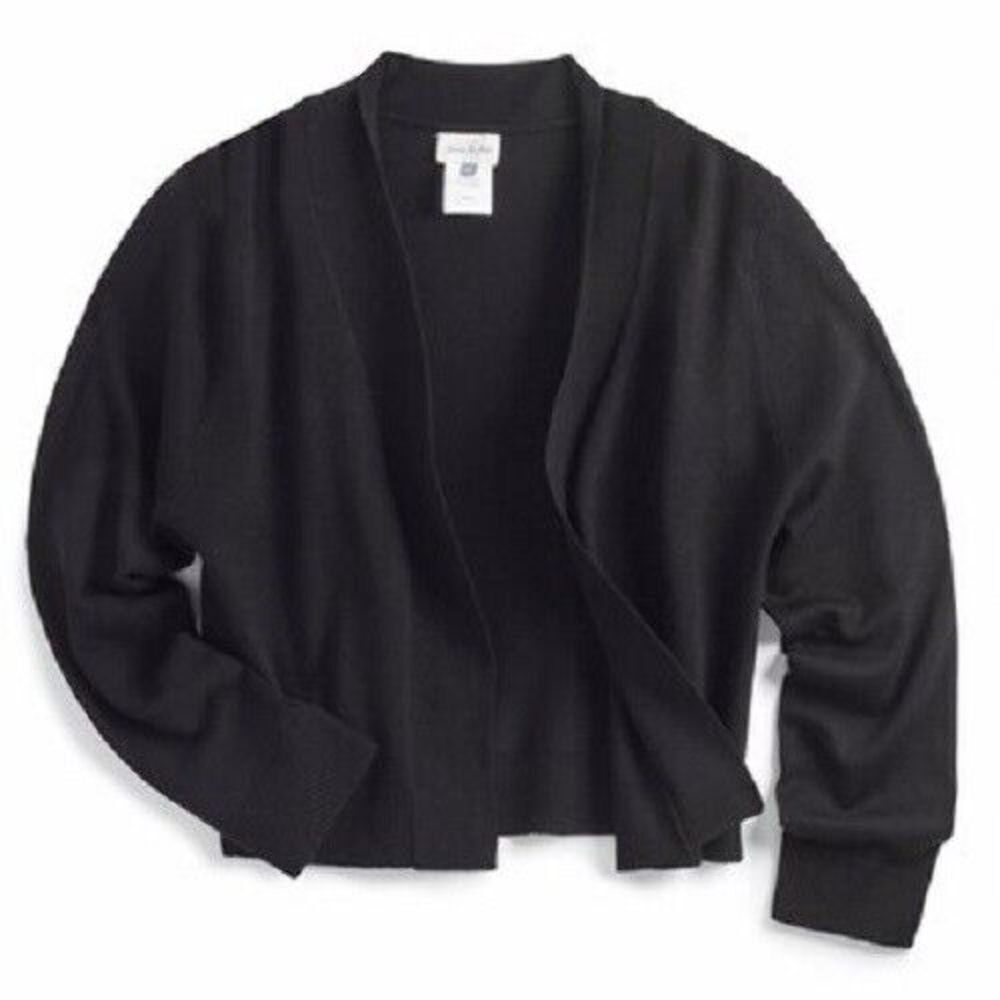 Yarn & Sea Women's Open Sweater Shrug (Plus Size) Black, Ivory (Size 1X) NWT