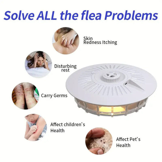 2 X Flea Trap Pet Safety, Flea Killer Light, Portable Electric Flea Light NIB