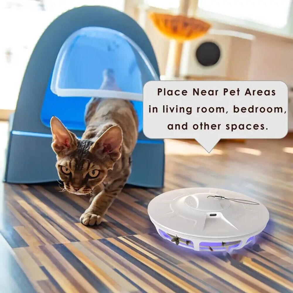 2 X Flea Trap Pet Safety, Flea Killer Light, Portable Electric Flea Light NIB