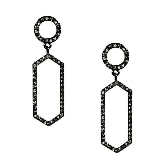 Panacea Pave Baubles Crystal Hexagon Earrings NEW W TAG