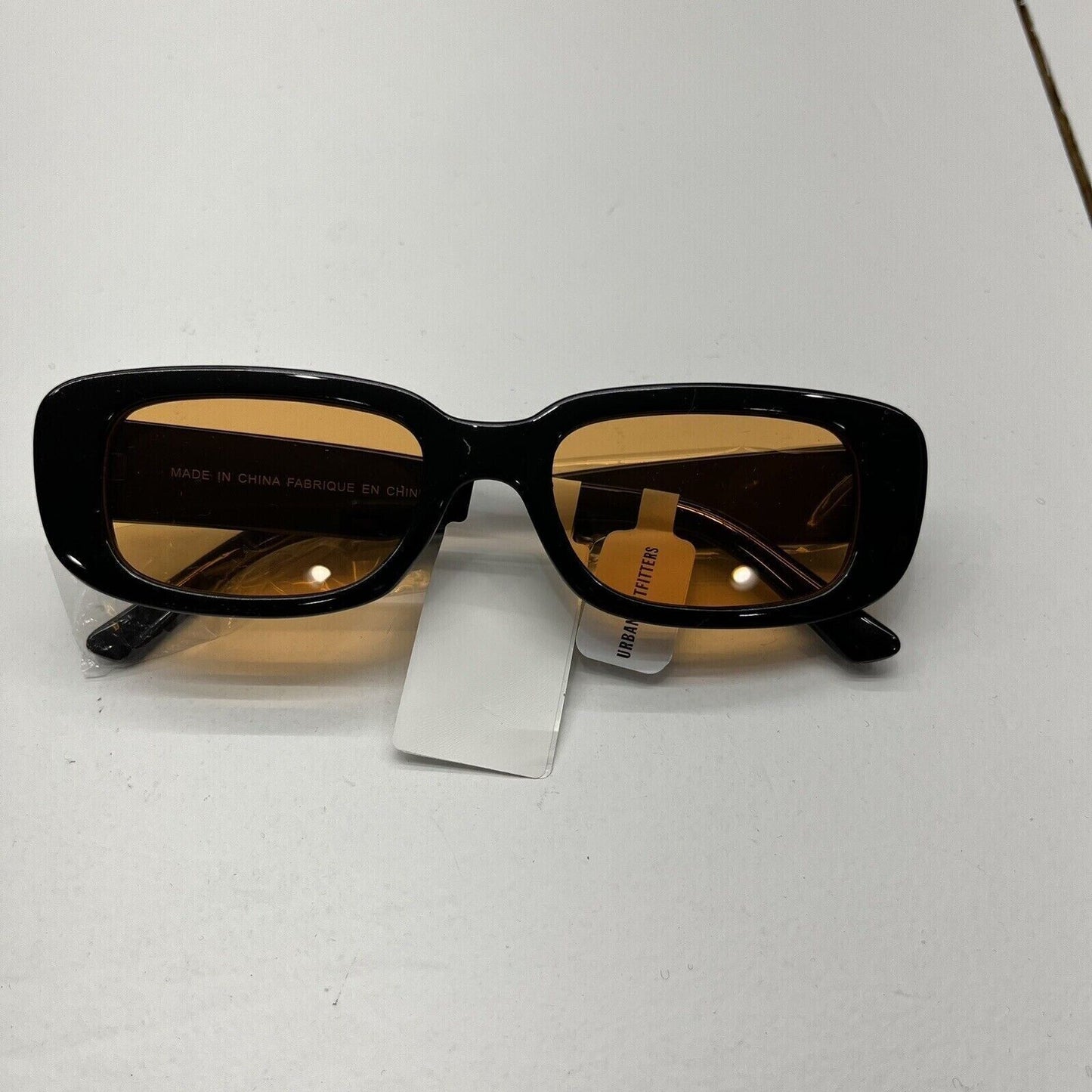 URBAN OUTFITTERS Black Sabrina Rectangle Sunglasses OS NEW W TAG