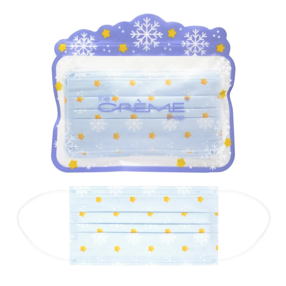 The Creme Shop 3-Ply Protective Face Mask - Snowfall (Disposable) - 10 ct NEW