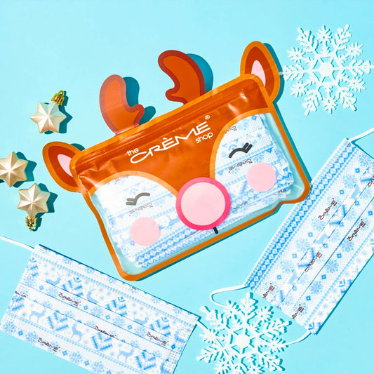 The Crème Shop 3-Ply Protective Disposable Face Mask -Winter Wonder 10 ct NEW