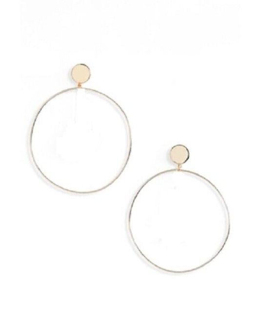 Panacea Drusy Drop Hoop Earrings NEW W TAG