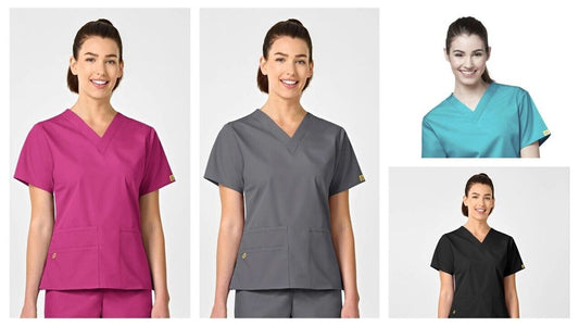 Wink WonderWORK Women's V-Neck Scrub Top Size 2X (Choose Color) NEW W TAG