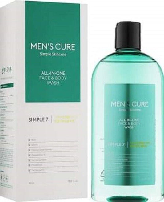 MISSHA Men's Cure Simple 7 All In One Face & Body Wash 10.14 oz. *K-Beauty* NIB
