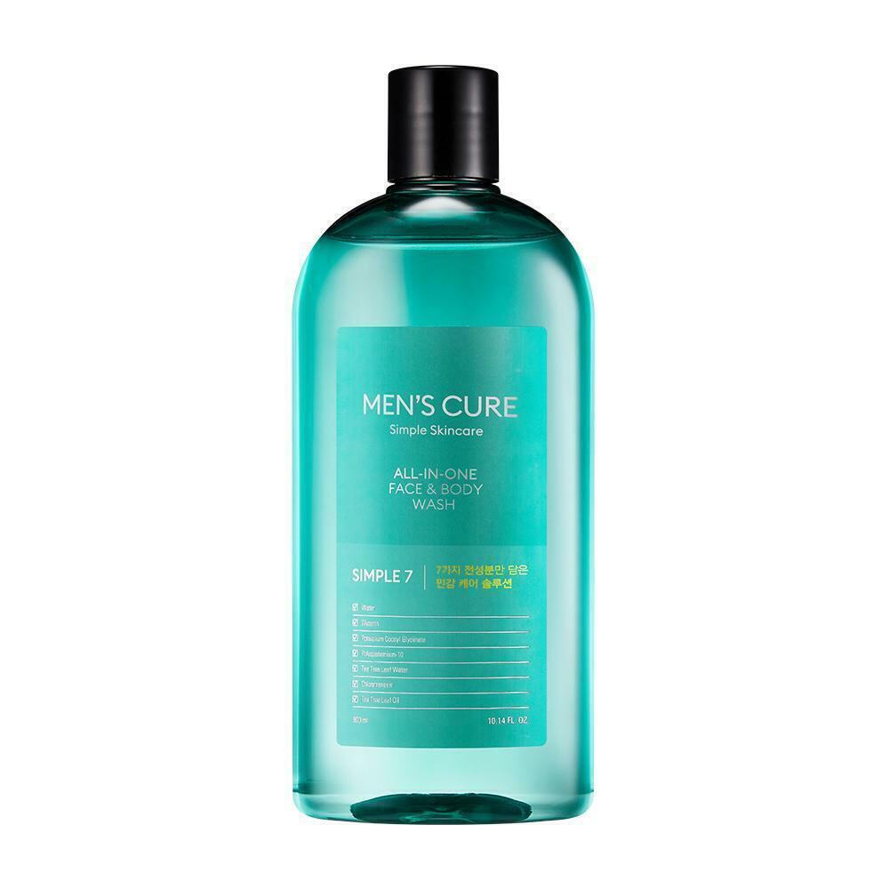 MISSHA Men's Cure Simple 7 All In One Face & Body Wash 10.14 oz. *K-Beauty* NIB