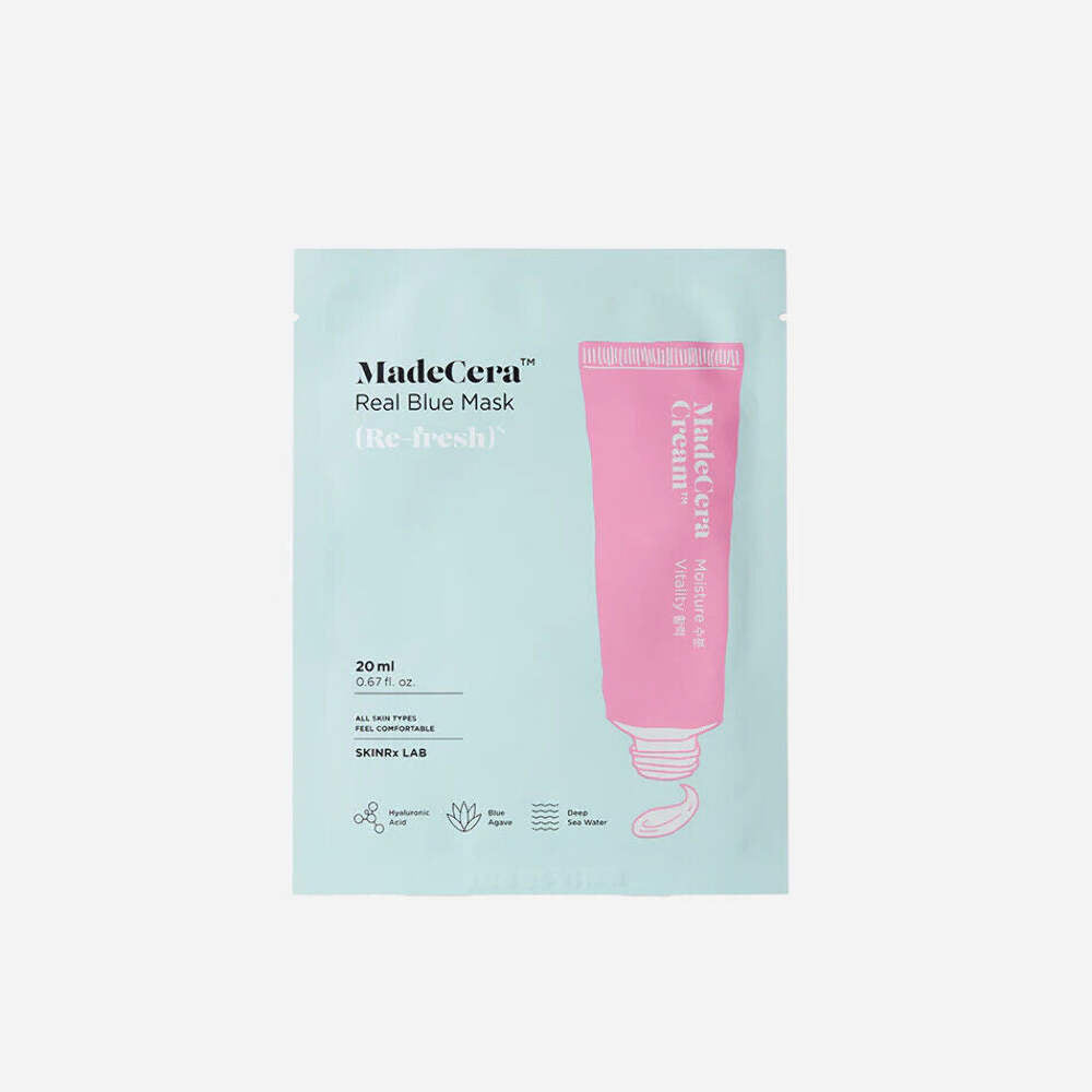 3 X SKINRx LAB Madecera Facial Sheet Real Red (Return) & Real Blue (Refresh) NEW